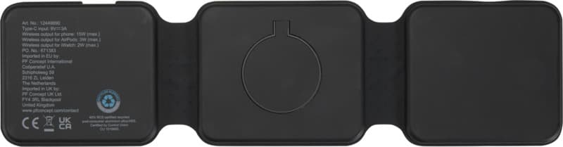 Armus 3-in-1 15W recycled plastic foldable wireless charger 3