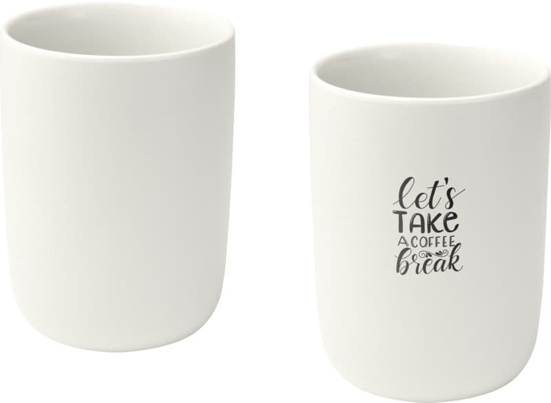 Male 350 ml ceramic cups with matt finish - set of 2 3