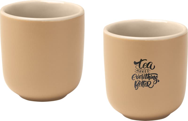 Male 90 ml ceramic espresso cups with matt finish - set of 2 4