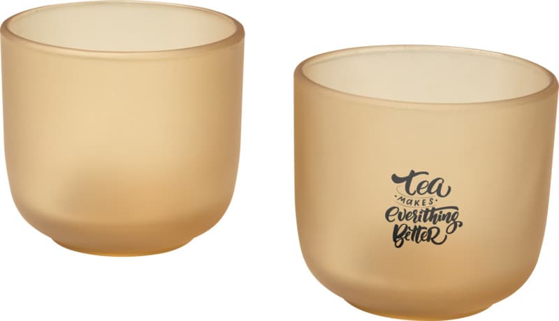 Male 200 ml glass cups with matt finish - set of 2 6