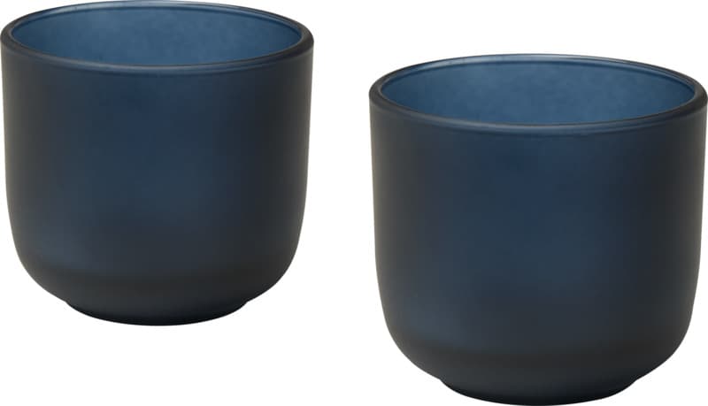 Male 200 ml glass cups with matt finish - set of 2 1