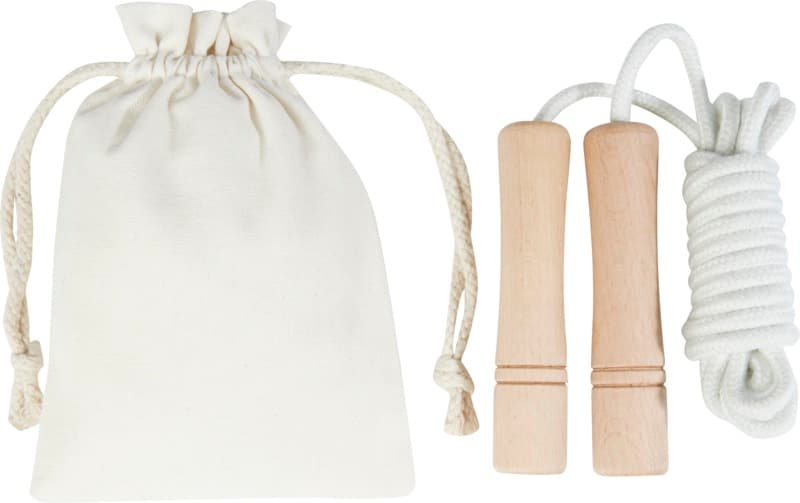 Denise wooden skipping rope in cotton pouch 4