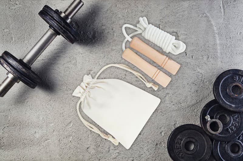 Denise wooden skipping rope in cotton pouch 5