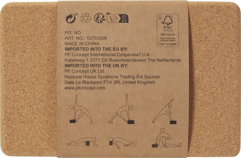 Trikona cork yoga brick 3