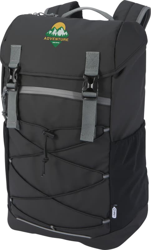 Aqua 15.6" GRS recycled water resistant laptop backpack 23L 9