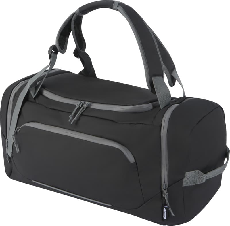 Aqua GRS recycled water resistant duffel backpack 35L 1