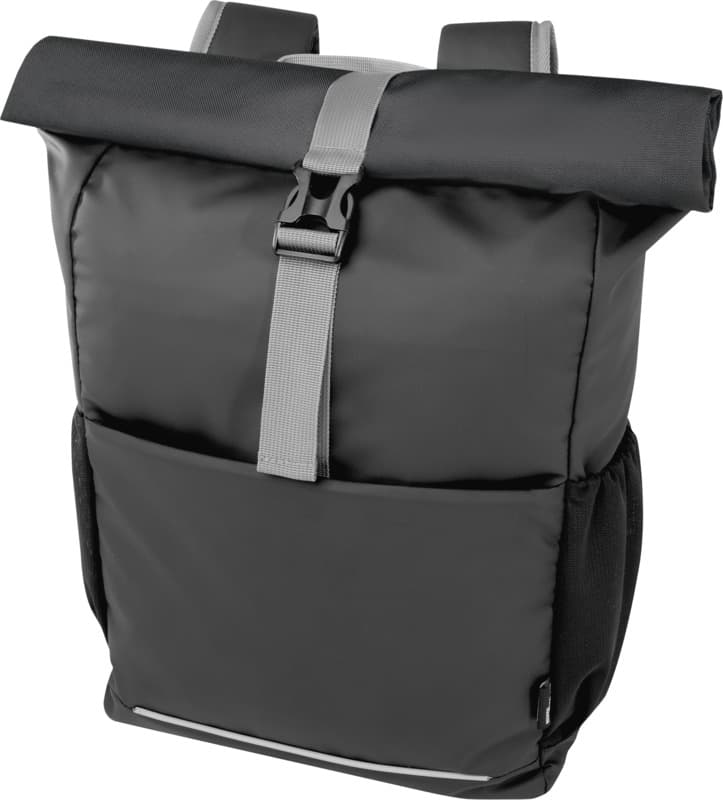 Aqua 15" GRS recycled water resistant roll-top bike bag 20L 1