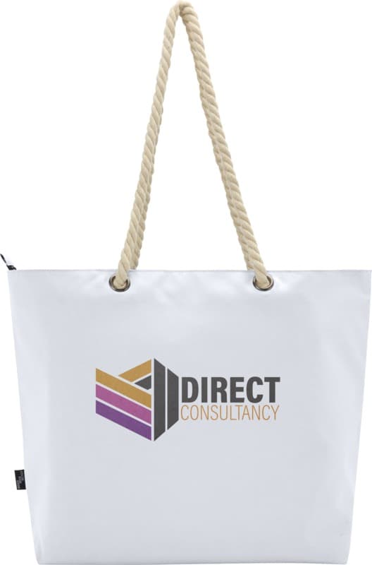 Panama GRS recycled beach cooler tote bag with cord handles 23L 7