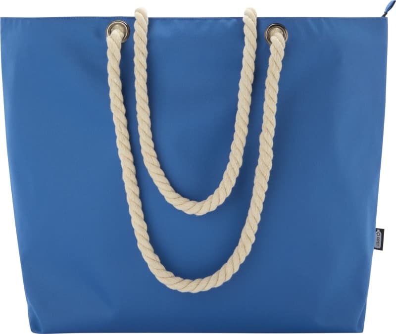 Panama GRS recycled beach cooler tote bag with cord handles 23L 9