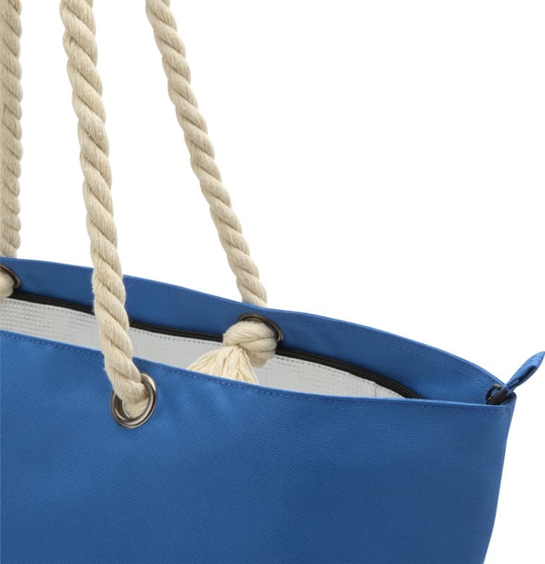 Panama GRS recycled beach cooler tote bag with cord handles 23L 13