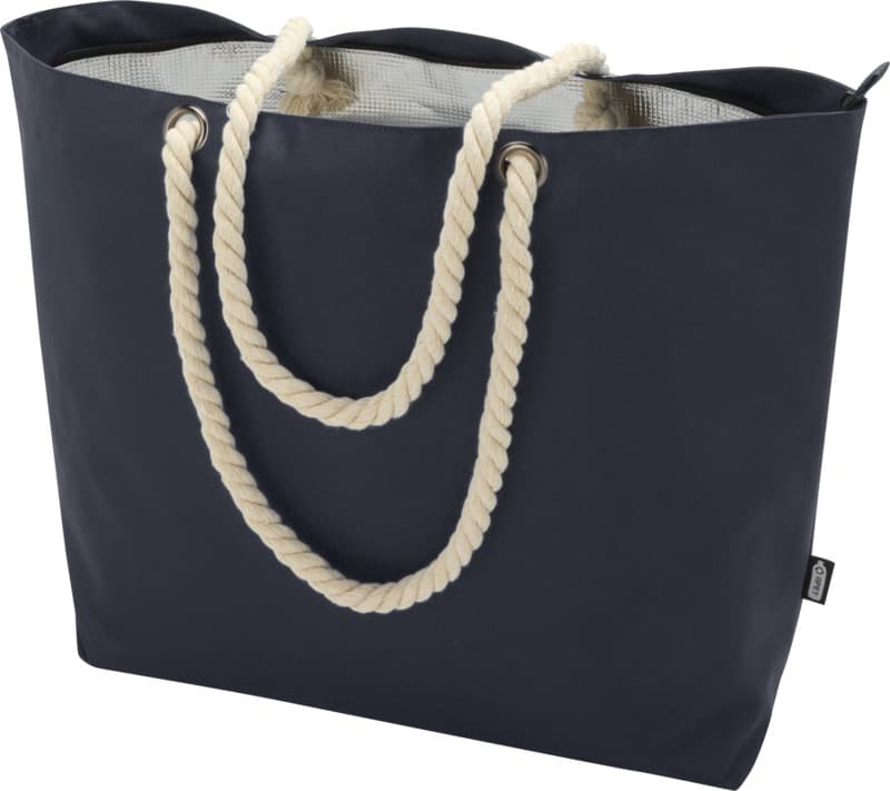 Panama GRS recycled beach cooler tote bag with cord handles 23L 18