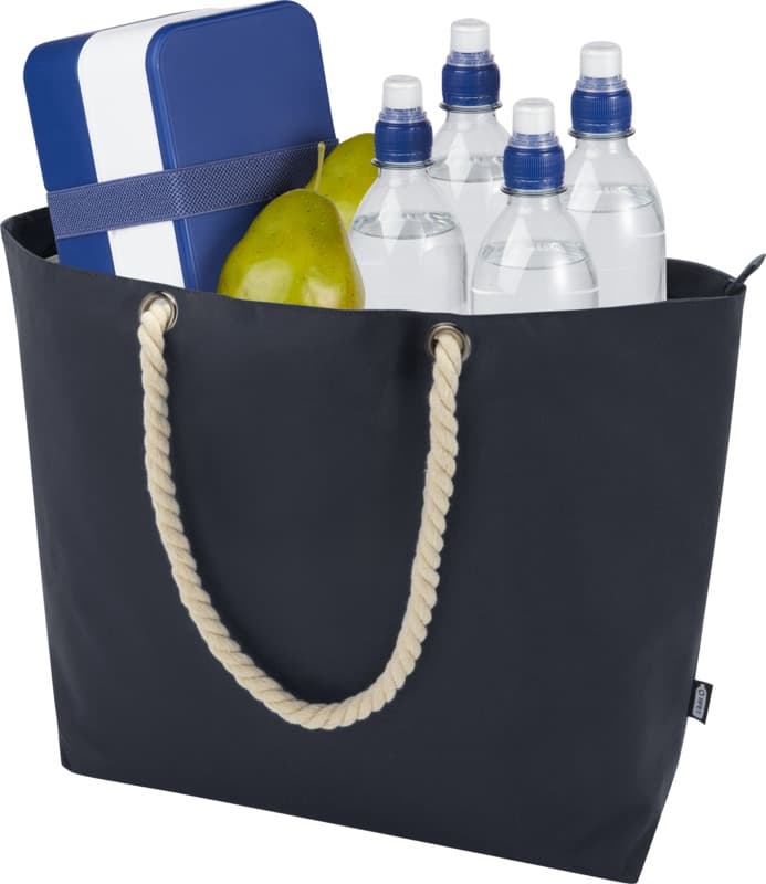 Panama GRS recycled beach cooler tote bag with cord handles 23L 19
