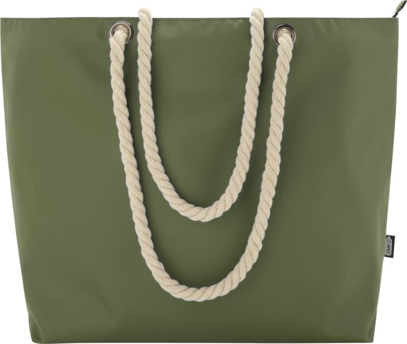 Panama GRS recycled beach cooler tote bag with cord handles 23L 23