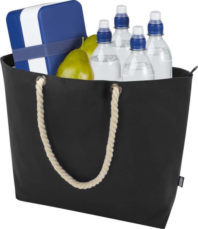 Panama GRS recycled beach cooler tote bag with cord handles 23L 40
