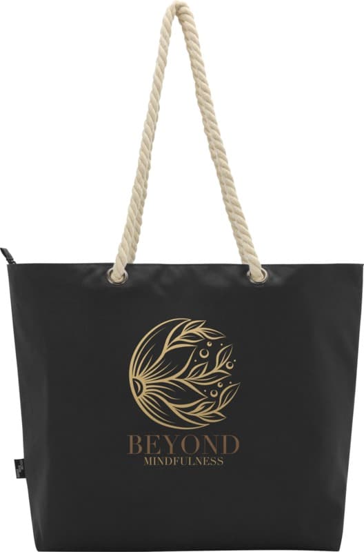 Panama GRS recycled beach cooler tote bag with cord handles 23L 42