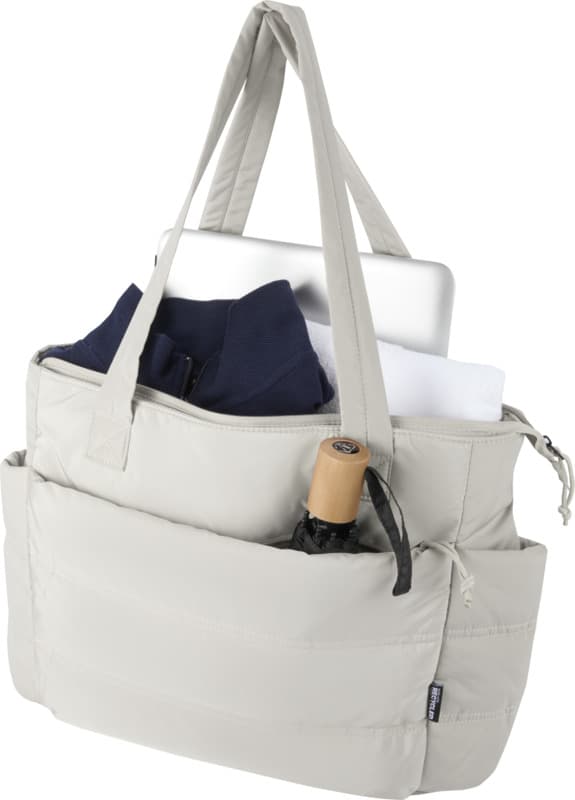 Puffer 15.6" GRS recycled laptop tote bag 18L  4