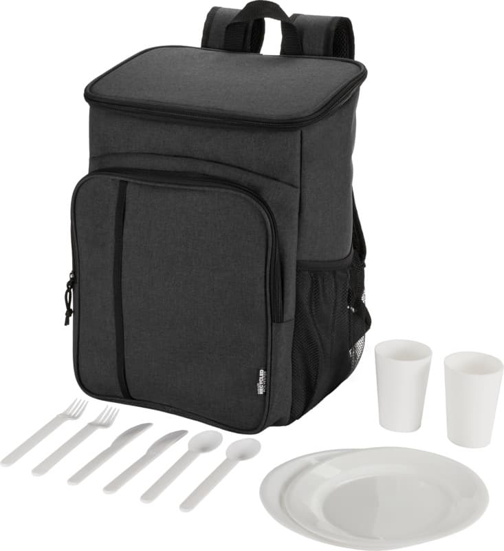 Tundra GRS recycled picnic cooler backpack with cutlery set 20L 20
