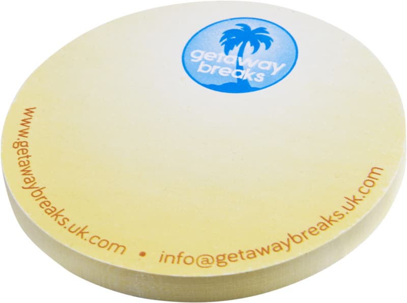 Sticky-Mate® circle-shaped recycled sticky notes 1