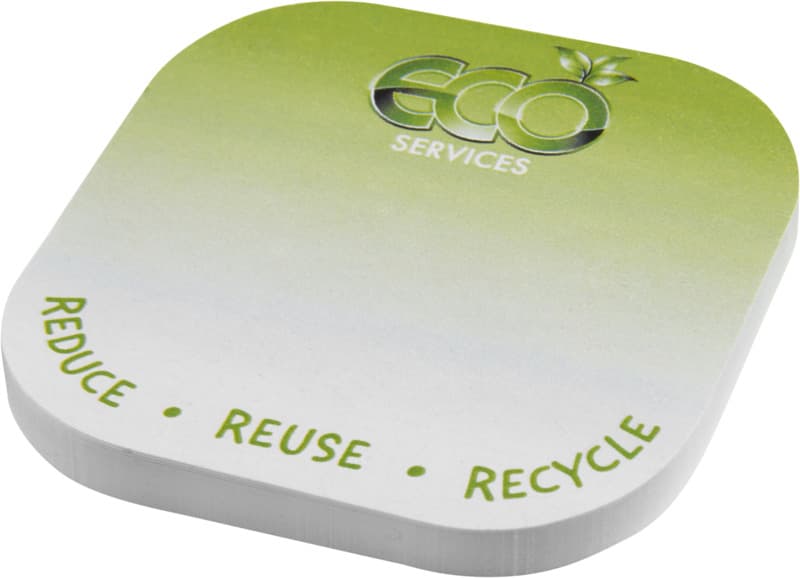 Sticky-Mate® square-shaped recycled sticky notes with rounded corners 1