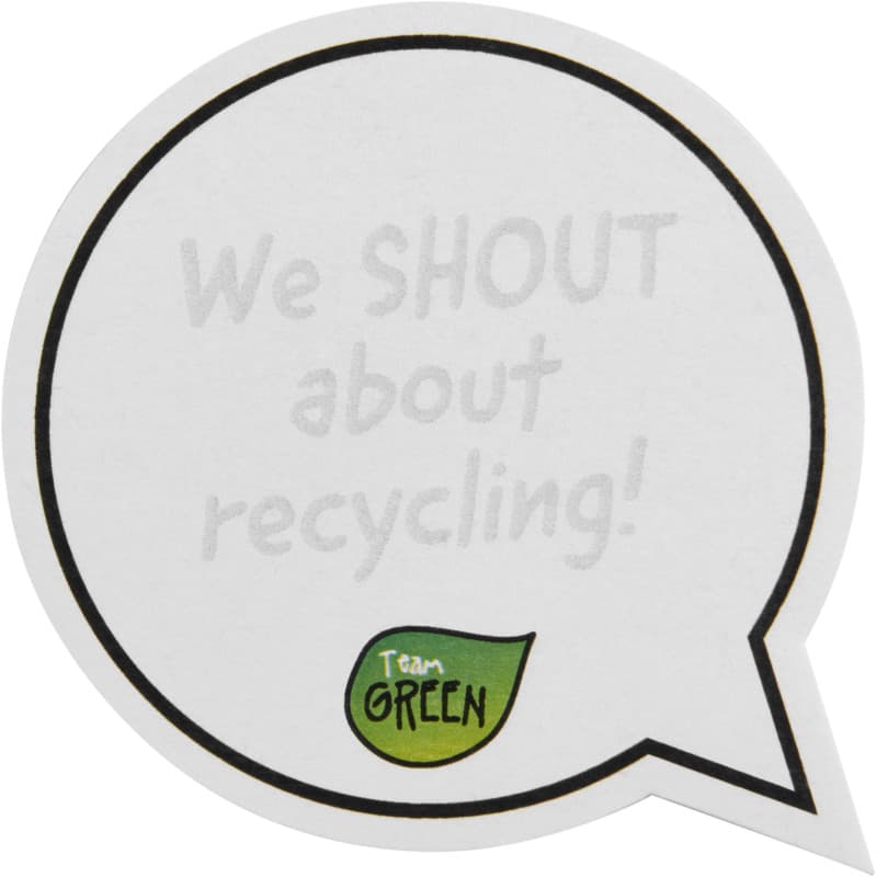 Sticky-Mate® speech bubble-shaped recycled sticky notes 5