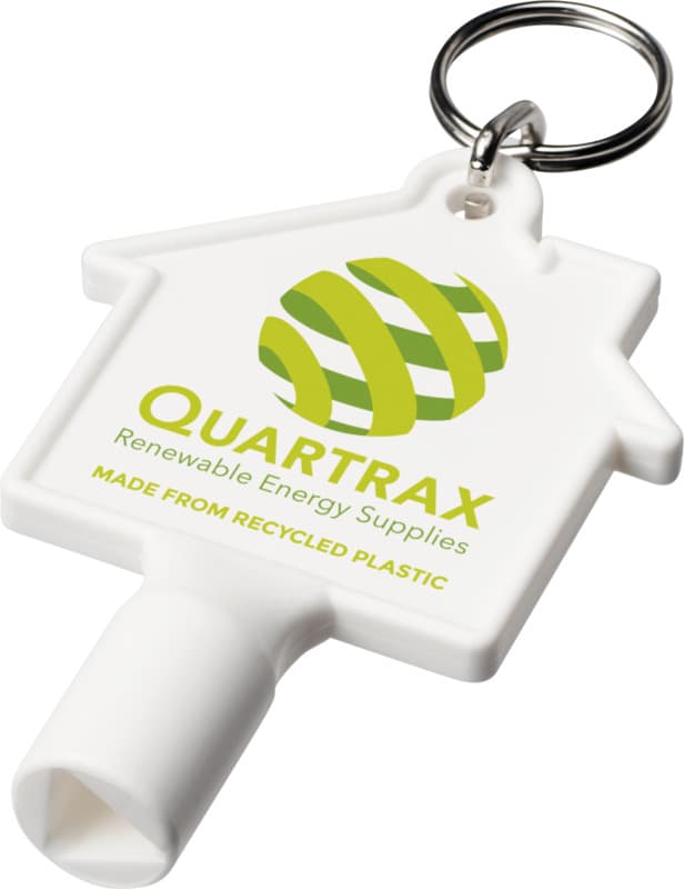 Maximilian house-shaped recycled utility key keychain 3