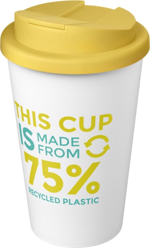 Americano® Eco 350 ml recycled tumbler with spill-proof lid 80