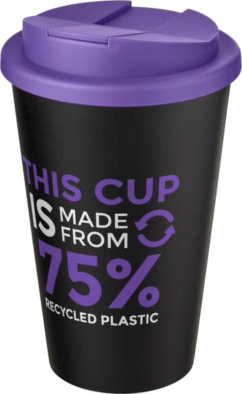 Americano® Eco 350 ml recycled tumbler with spill-proof lid 45