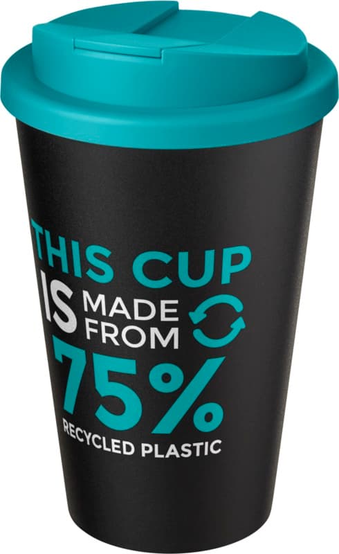 Americano® Eco 350 ml recycled tumbler with spill-proof lid 50