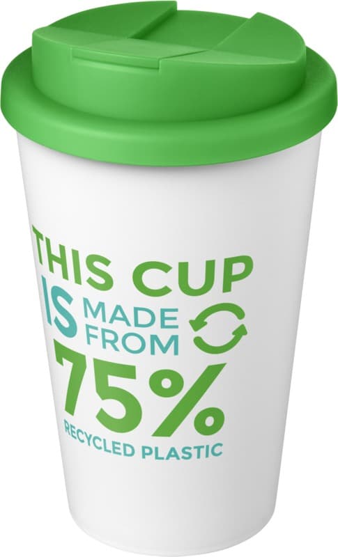 Americano® Eco 350 ml recycled tumbler with spill-proof lid 85