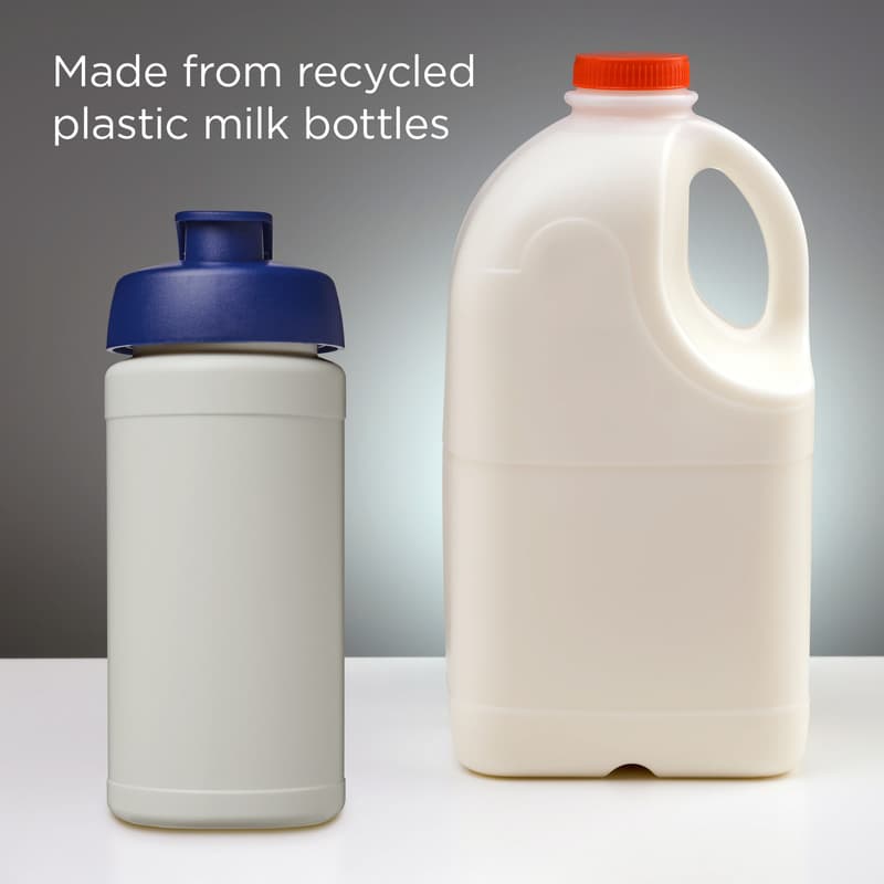 Baseline 500 ml recycled sport bottle with flip lid 24