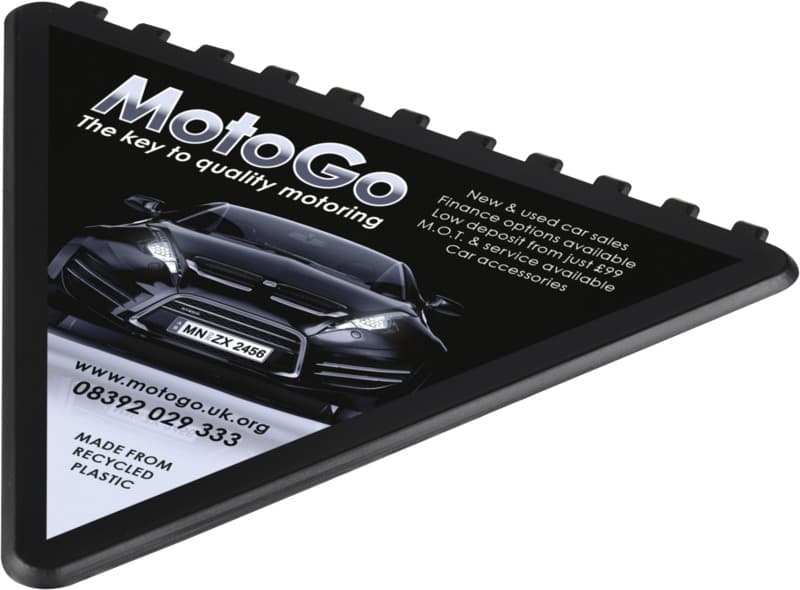 Frosty triangular recycled plastic ice scraper 12