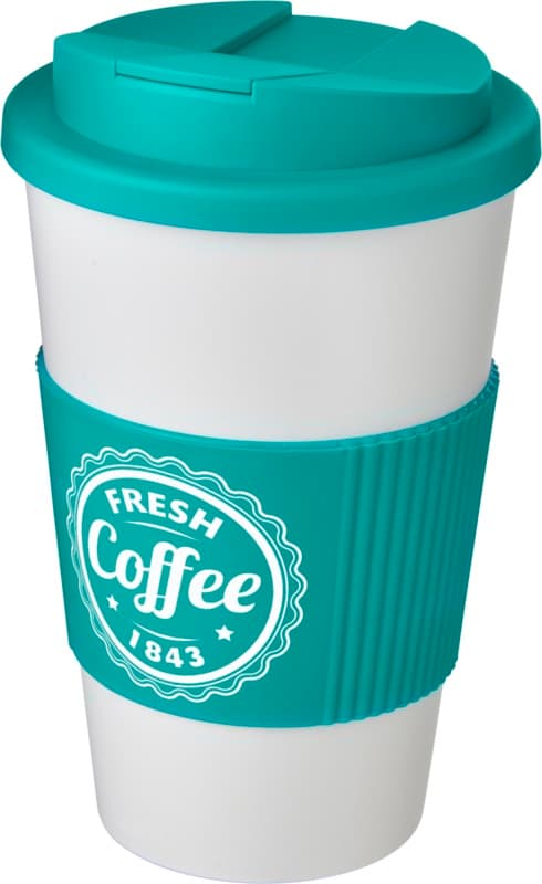 Americano® 350 ml tumbler with grip & spill-proof lid 25