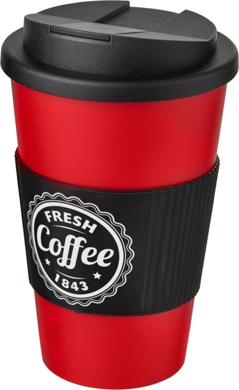 Americano® 350 ml tumbler with grip & spill-proof lid 70