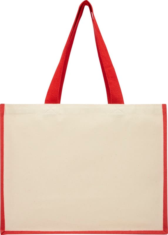 Varai 320 g/m² canvas and jute shopping tote bag 23L 14