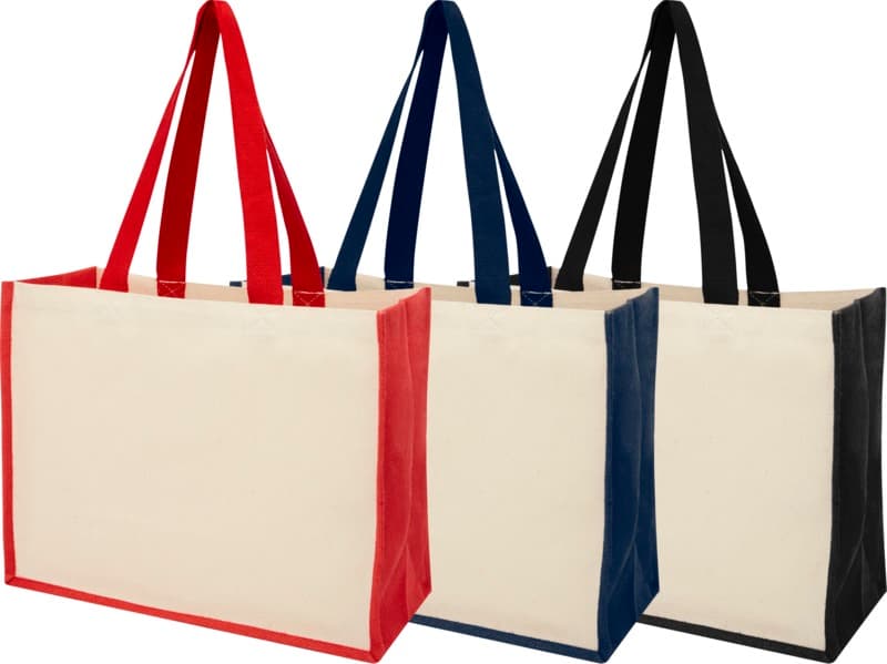 Varai 320 g/m² canvas and jute shopping tote bag 23L 16