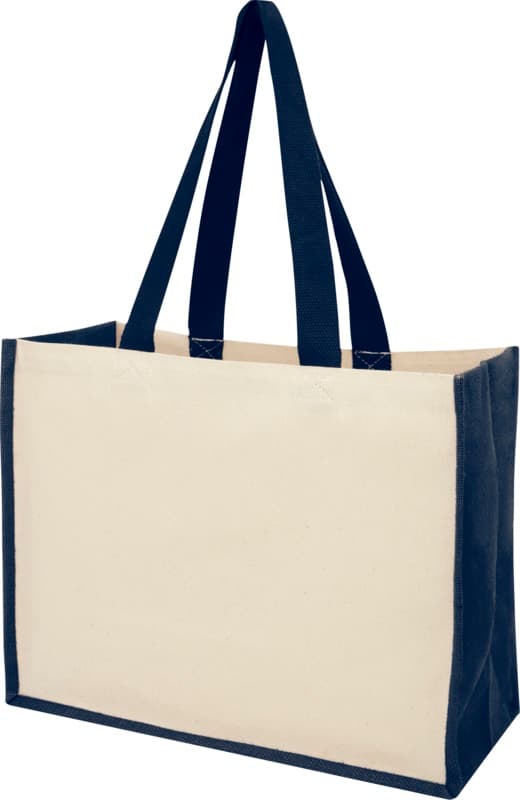 Varai 320 g/m² canvas and jute shopping tote bag 23L 19
