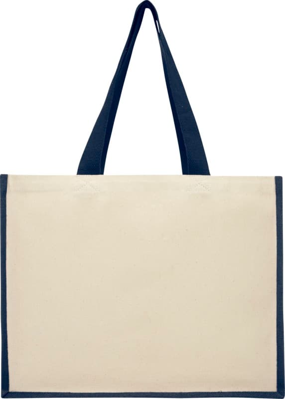 Varai 320 g/m² canvas and jute shopping tote bag 23L 21