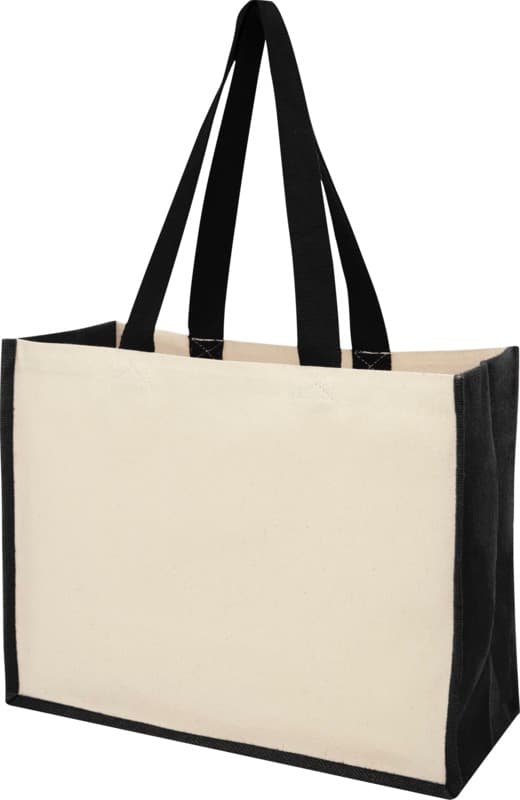 Varai 320 g/m² canvas and jute shopping tote bag 23L 7