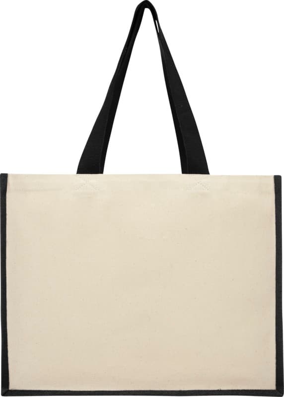 Varai 320 g/m² canvas and jute shopping tote bag 23L 9