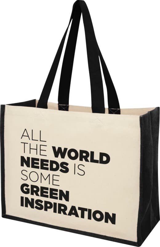 Varai 320 g/m² canvas and jute shopping tote bag 23L 11