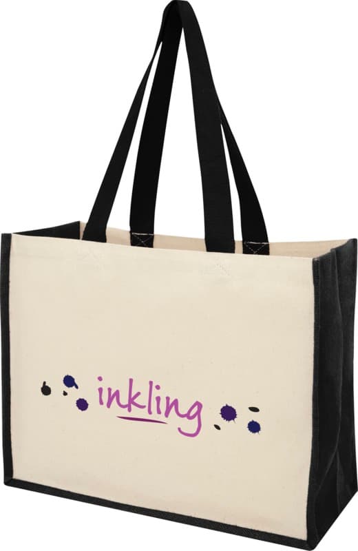 Varai 320 g/m² canvas and jute shopping tote bag 23L 12