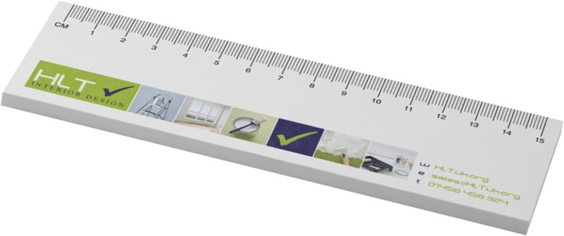 Sticky-Mate® recycled sticky notes with printed 15 cm ruler 3
