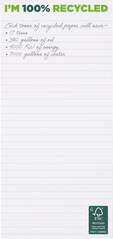 Desk-Mate® 1/3 A4 recycled notepad 2