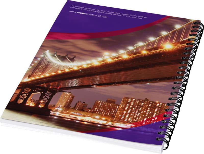 Desk-Mate® A4 spiral notebook with printed back cover 8