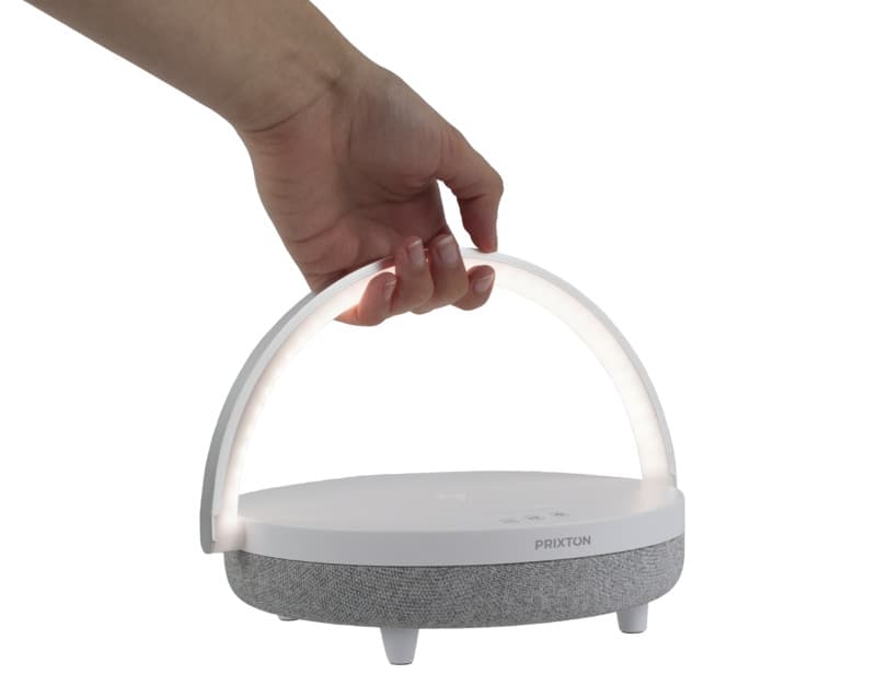 Prixton 4-in-1 10W Bluetooth® speaker with LED light and wireless charging base 5