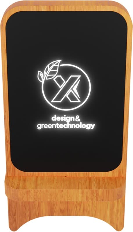 SCX.design W16 15W light-up wireless wooden stand 2