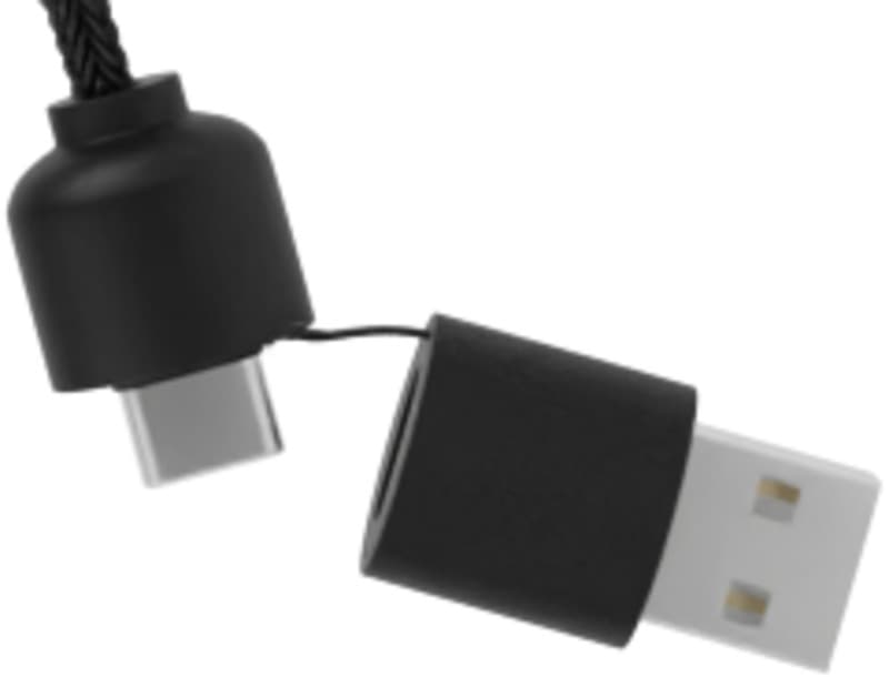 SCX.design C38 40W 5-in-1 rPET light-up logo charging cable with squared wooden casing 4