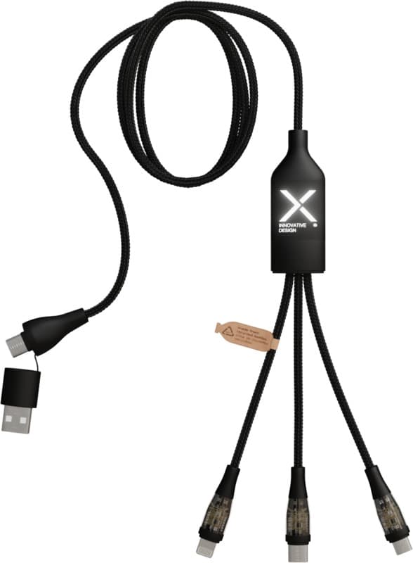 SCX.design C50 5-in-1 fast charging 100W/5A cable with digital display 1