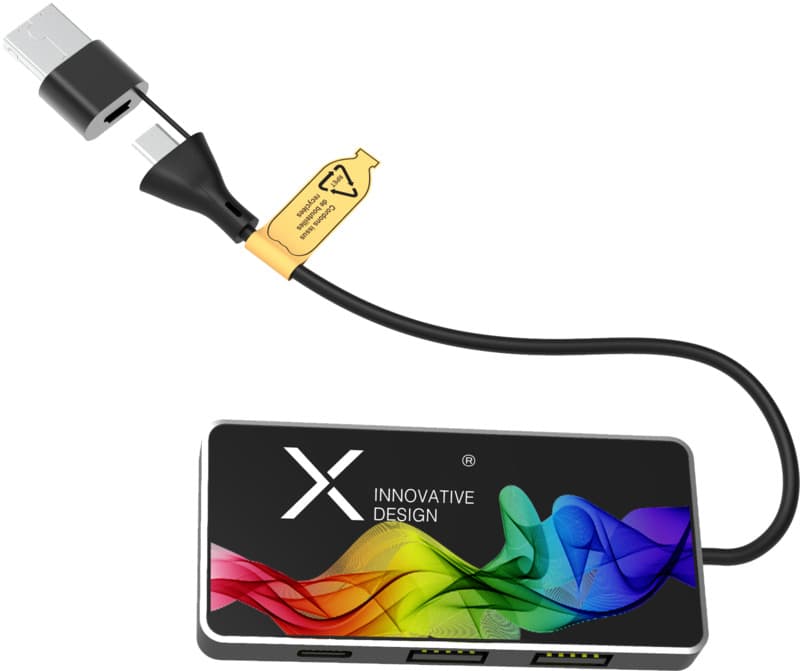 SCX.design H20 8-in-1 USB hub with dual input and 6-ports 1