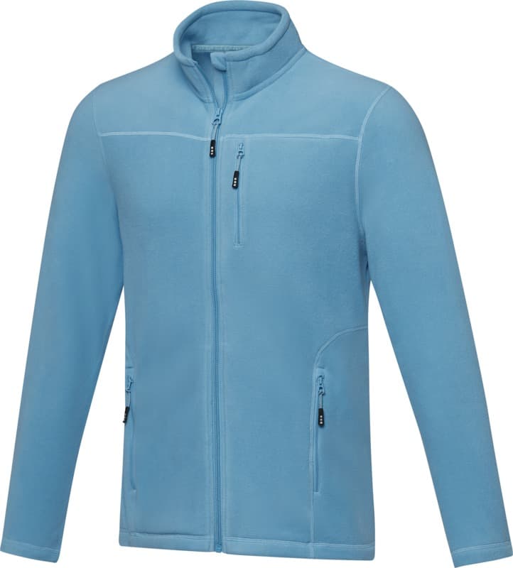 Amber men's GRS recycled full zip fleece jacket 1